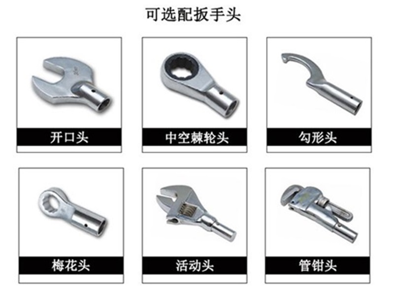 預置扭力扳手可換扳手頭部